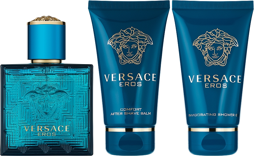 Versace Eros - Набор (edt/50ml + shower gel/50ml + after shave/50ml) — фото N1