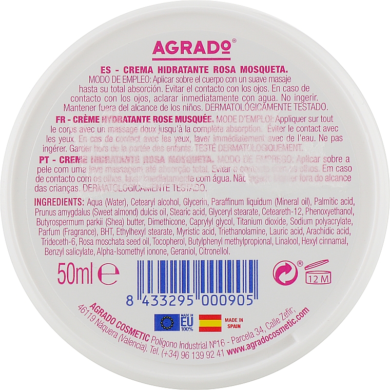 Зволожувальний універсальний крем "Шипшина" - Agrado Mini Cream Go! — фото N3
