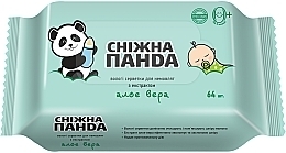 Парфумерія, косметика Вологі серветки для рук "Алое", 60 штук - Сніжна панда