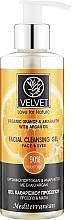 Парфумерія, косметика Очищуючий гель для обличчя та очей - Velvet  Love for Nature Organic Orange & Amaranth Facial Cleansing Gel Face & Eyes