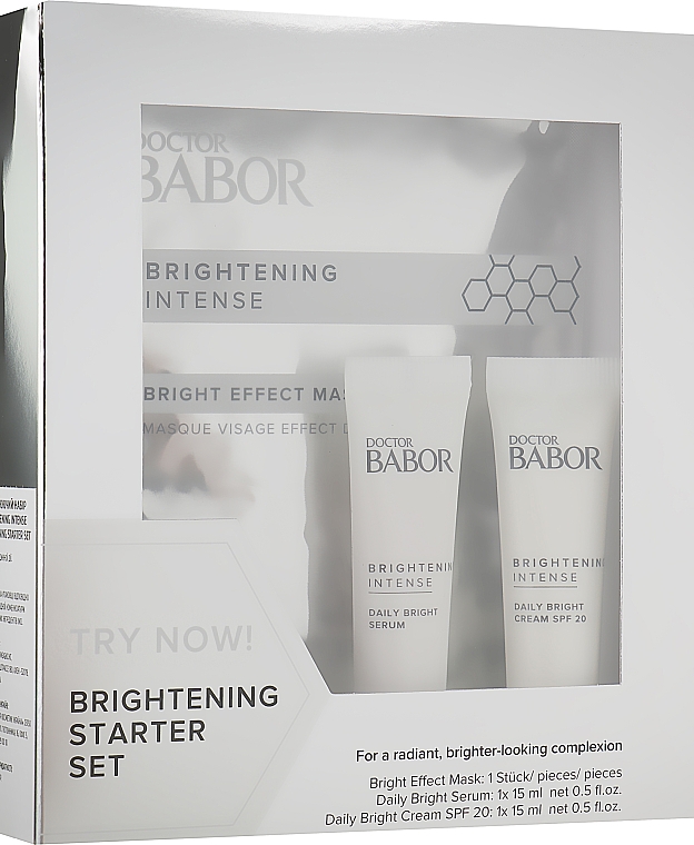 Набор - Doctor Babor Brightening Intense Brightening Starter Set (mask/1pcs + cr/15ml + ser/15ml) — фото N1