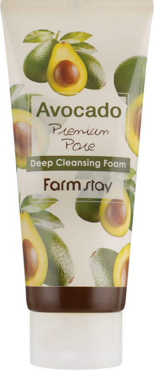 Пінка для обличчя - FarmStay Avocado Premium Pore Deep Cleansing Foam — фото N2
