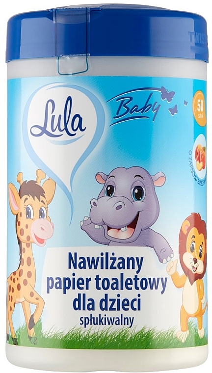 Вологий туалетний папір для дітей "Персик" - Lula Baby Wet (тубус)