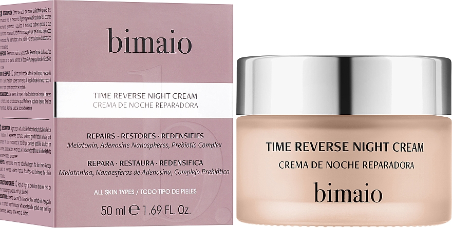 Відновлювальний нічний крем для обличчя - Bimaio Time Reverse Night Cream — фото N2
