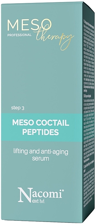 Лифтинг-коктейль с комплексом пептидов - Nacomi Meso Therapy Step 3 Coctail Pepide Solution — фото N2