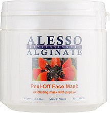 Олія для обличчя альгінатна глибоко очищувальна і відлущувальна з папаєю - Alesso Professionnel Alginate Exfoliating Peel-Off Face Mask With Papaya — фото N1