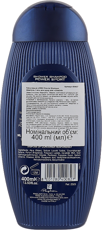 Шампунь и гель для душа "Dynamic" - Felce Azzurra Shampoo And Shower Gel For Man — фото N2