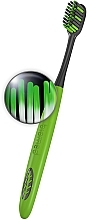 Зубная щетка с угольным напылением, средней жесткости, черно-зеленая - Biomed Black Medium Toothbrush — фото N2