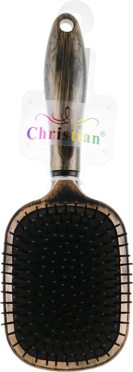 Щетка для волос, CR-4259, черно-золотая - Christian — фото N1