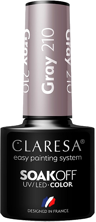 Гель-лак для ногтей - Claresa Grey SoakOff UV/LED Color — фото N1
