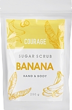 ПОДАРОК! Сахарный скраб для рук и тела «Банан» - Courage Banana Hands & Body Sugar Scrub (дой-пак) — фото N1
