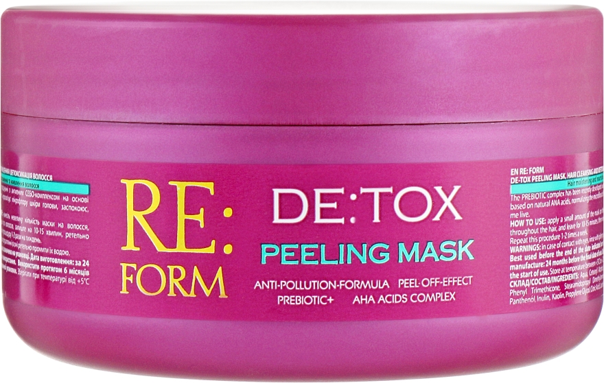 Очищувальна маска-пілінг для волосся - Re:form De:tox Peeling Mask — фото N2