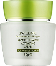Зволожувальний крем для обличчя з екстрактом алое - 3W Clinic Aloe Full Water Activating — фото N1