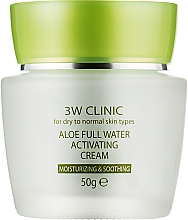 Увлажняющий крем для лица с экстрактом алоэ - 3W Clinic Aloe Full Water Activating  — фото N1