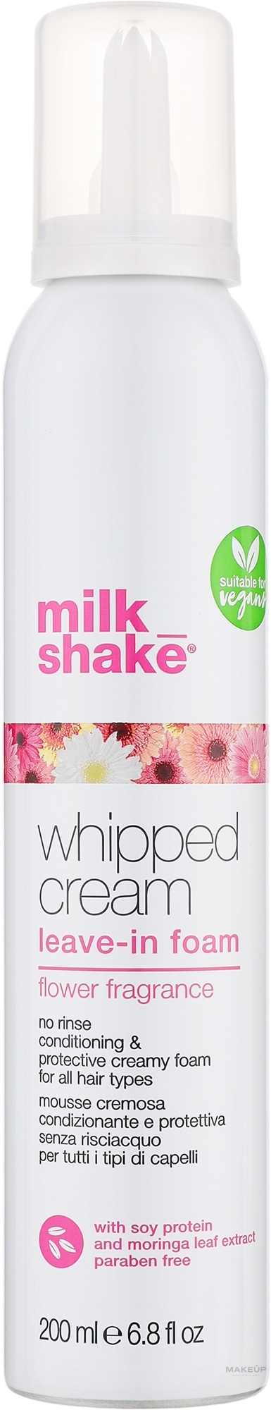 Несмываемая пена для волос с цветочным ароматом - Milk_Shake Whipped Cream Leave-In-Foam Flower Fragrance — фото 200ml