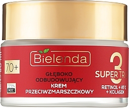 Глибоко відновлювальний крем для обличчя проти зморщок 70+ - Bielenda Super Trio Retinol + Vit C + Kolagen — фото N1