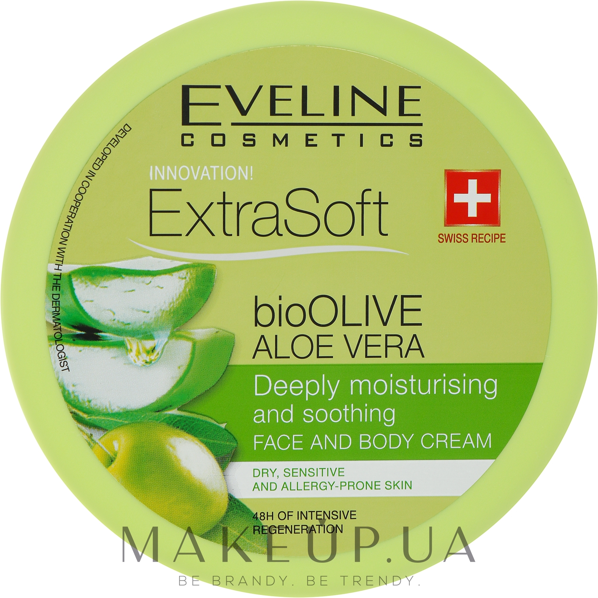 Крем для тела - Eveline Cosmetics Extra Soft Oliwka Aloes Cream — фото 200ml