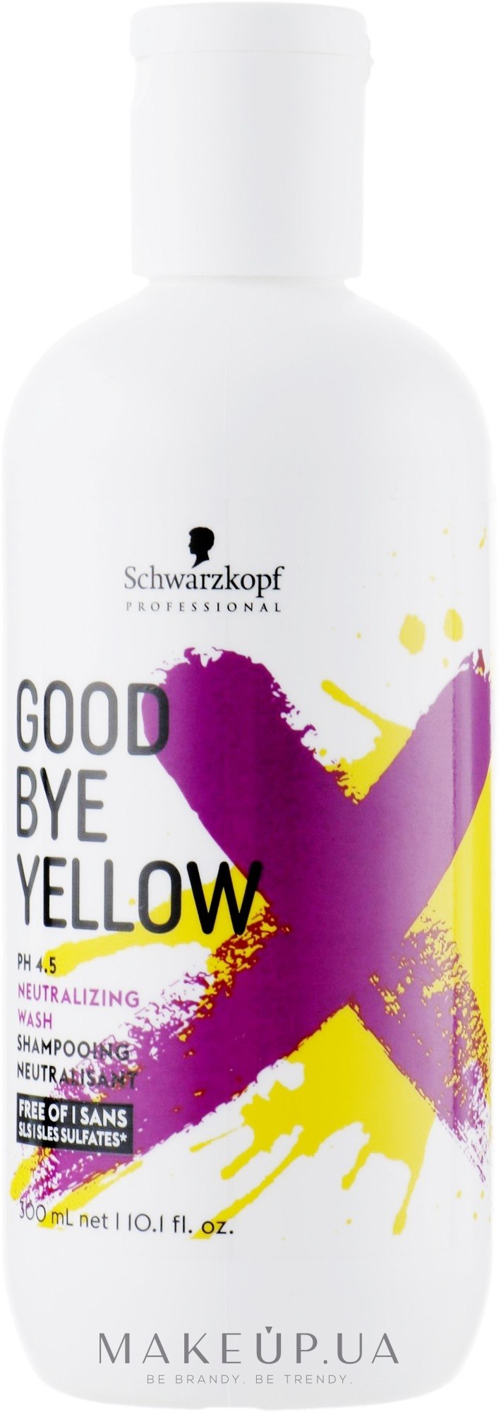 Безсульфатный шампунь с антижелтым эффектом - Schwarzkopf Professional Goodbye Yellow Shampoo — фото 300ml