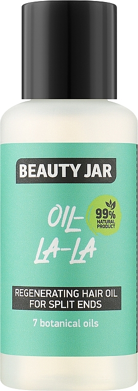 Відновлювальна олія для посічених кінчиків волосся з міксом з 7 рослинних олій - Beauty Jar Oil La-La Regenerating Hair Oil For Split Ends — фото N1