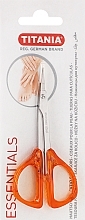 Духи, Парфюмерия, косметика Маникюрные ножницы для кутикулы с пластиковыми ручками, 9 см, PS100 - Titania