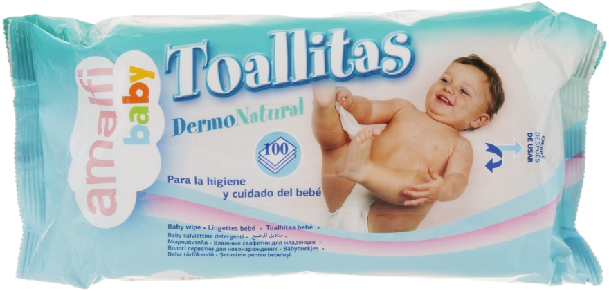 Серветки дитячі вологі антибактеріальні - Amalfi Baby Toallitas — фото N1