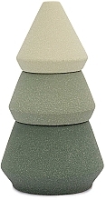 Ароматический набор, зеленый - Paddywax Cypress & Fir Large Tree Stack (candle/297g/155g + Incense Holder) — фото N1
