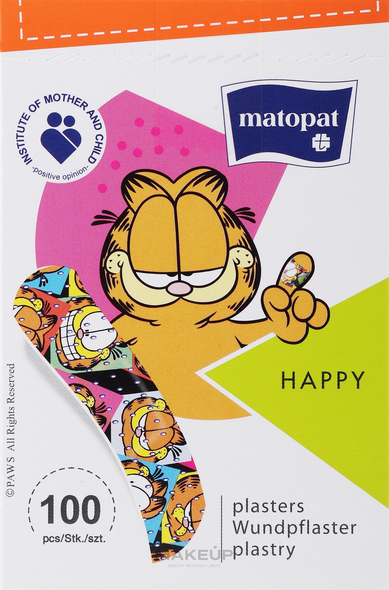 Медичний пластир Matopat Happy, 19 х 76 мм - Matopat — фото 100шт