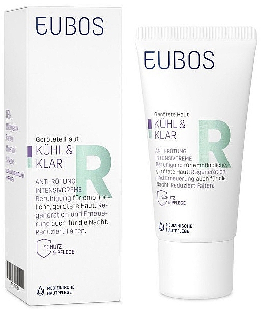 Інтенсивний нічний крем для обличчя від почервоніння - Eubos Med Cool & Calm Redness Relieving Intensive Cream — фото N1