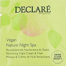 Парфумерія, косметика Нічний крем-маска для обличчя - Declare Vegan Nature Night Spa (пробник)