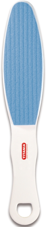 Пилка педикюрна двостороння c пемзою, блакитна - Titania — фото N1