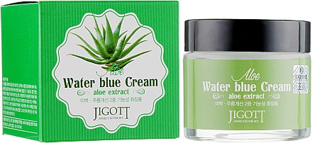 Успокаивающий крем с экстрактом алоэ - Jigott Aloe Water Blue Cream — фото N1