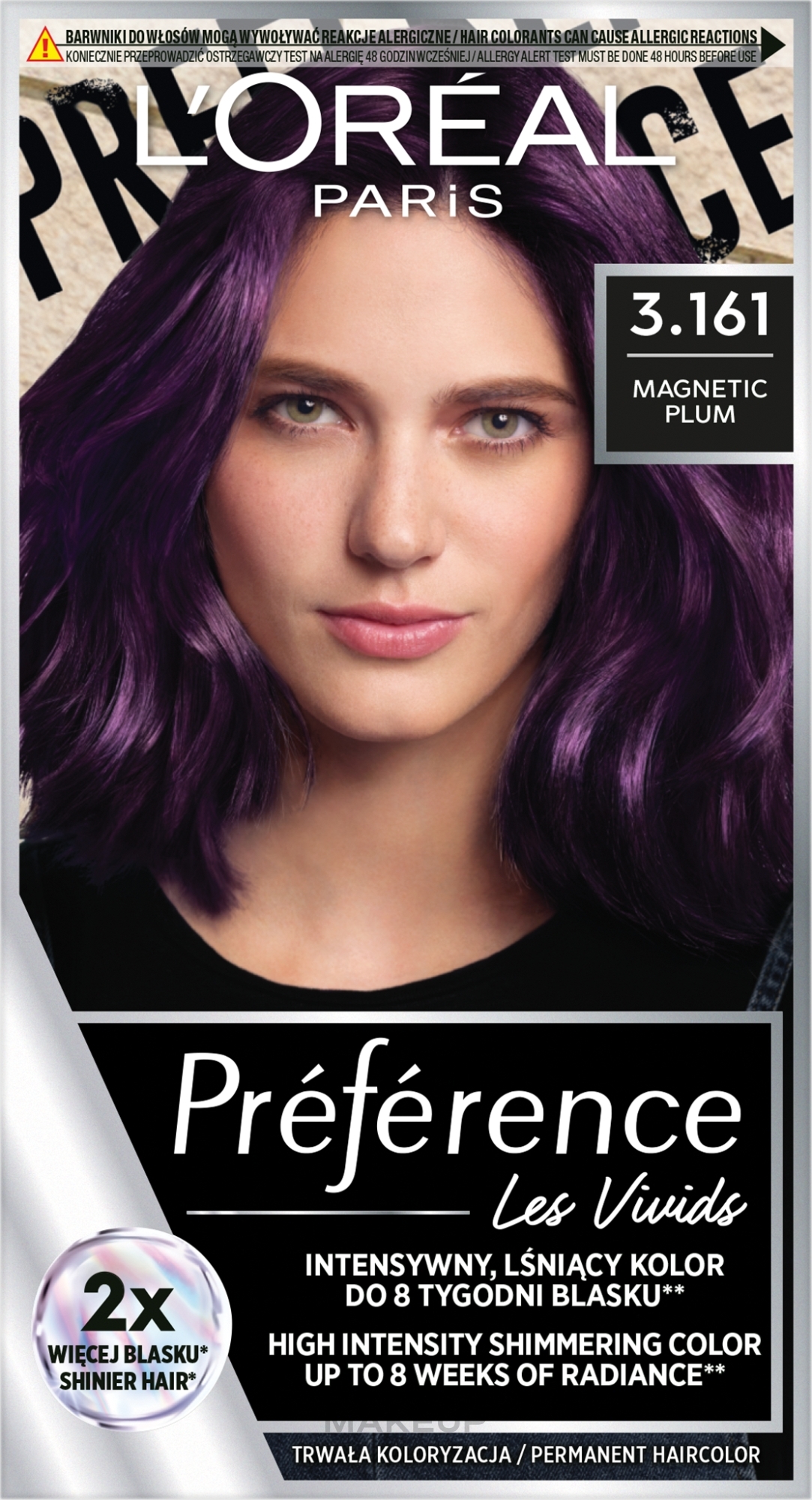 Краска для волос - L'Oreal Paris Preference Les Vivids Permanent Haircolor — фото 3.161 - Magnetic Plum