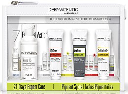 Парфумерія, косметика Набір - Dermaceutic Laboratoire 21 Days Expert Care Pigment Spots (cr/15ml + cr/12ml + conc/12ml + foam/30ml)