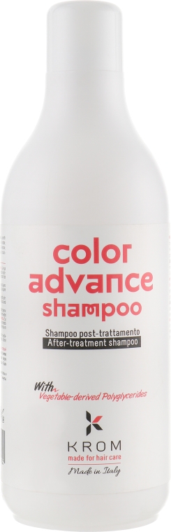 Поддерживающий шампунь с полиглицеридами растительного происхождения - Krom Color Advance Shampoo — фото N3