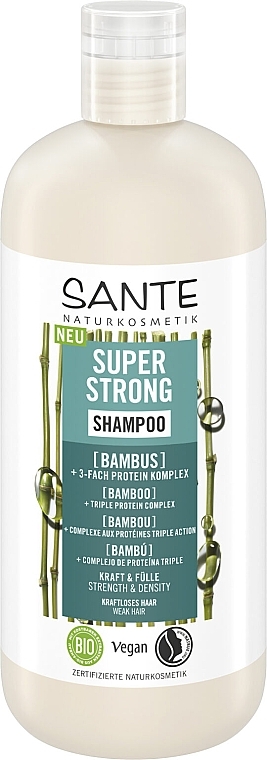 БІО-Шампунь для зміцнення волосся з Бамбуком - Sante Super Strong Shampoo — фото N2