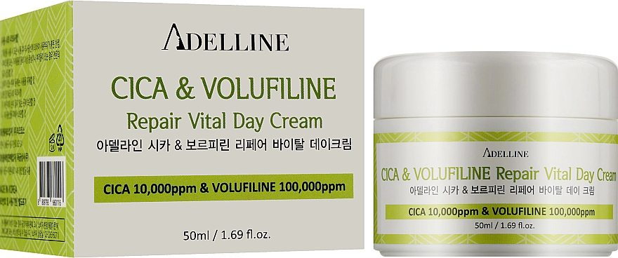 Крем для обличчя з центелою й волюфіліном, денний - Adelline Cica Volufiline Repair Vital Day Cream — фото N2