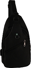 Парфумерія, косметика Рюкзак з одним плечовим ременем та USB-роз'ємом - YMM BP-003, розмір 17х33х9 см, чорний