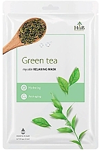 Тканинна маска для обличчя "Зелений чай" - HnB My Skin Relaxing Mask Green Tea — фото N1