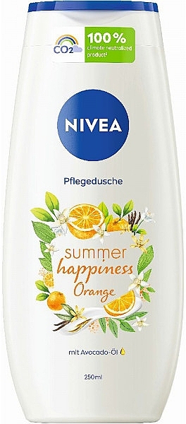 Гель для душу «Літнє щастя» - Nivea Summer Happiness Orange — фото N1