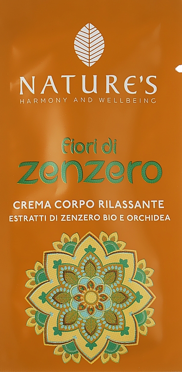 Розслаблювальний крем для тіла - Nature's Fiori di Zenzero Relaxing Body Cream (пробник) — фото N3