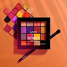 Палетка теней для век и пигментов для лица - NYX Professional Makeup Ultimate Shadow Palette — фото N4