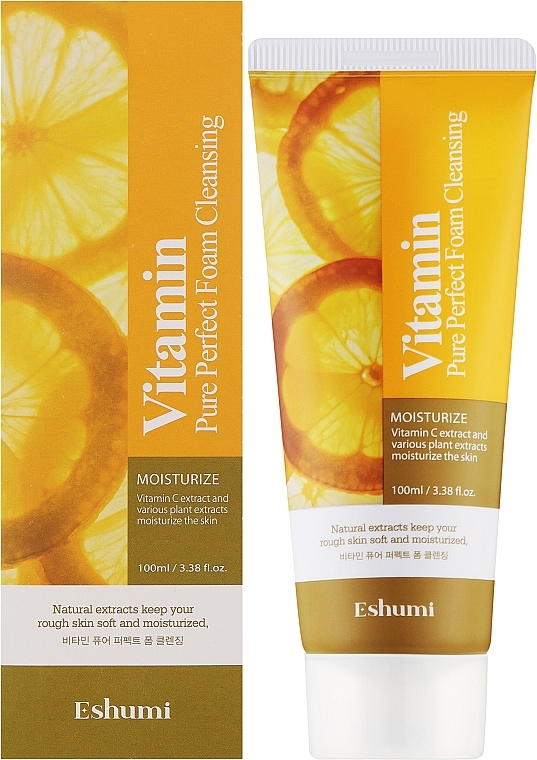 Пінка для вмивання обличчя з вітаміном C - Eshumi Vitamin Pure Perfect Foam Cleansing — фото N2