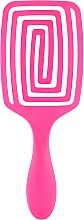 Щітка для волосся масажна, скелетон "Flexi", 24 см, рожева - Titania — фото N2