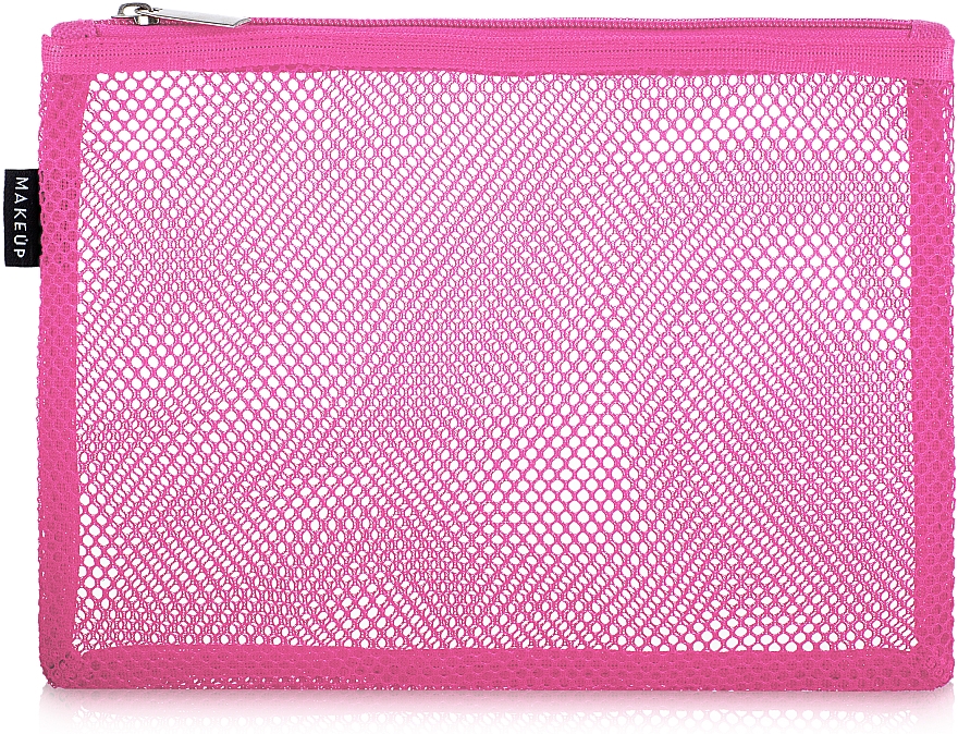 Косметичка дорожная, розовая "Pink mesh", 23 х 15см - MAKEUP — фото N1