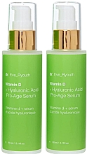 Парфумерія, косметика Набір "Сироватка для обличчя" - Dr. Eve_Ryouth Vitamin D + Hyaluronic Acid Pro-Age (serum/2x50ml)