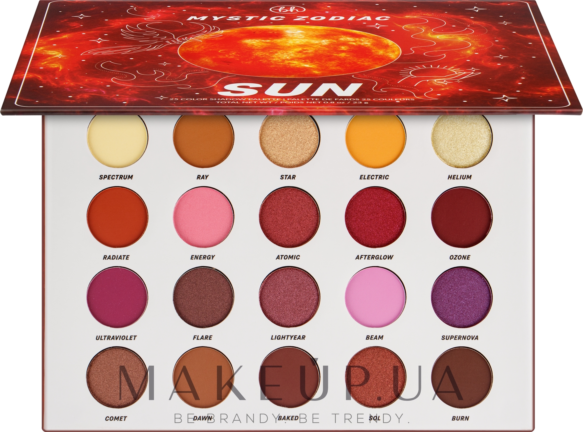 Палетка тіней для повік - BH Cosmetics Mystic Zodiac Eyeshadow Palette 25 Color Shadow Palette — фото Sun