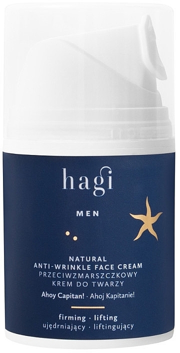 Крем для лица - Hagi Men Natural Anti-Wrinkle Face Cream Ahoy Captain — фото N1