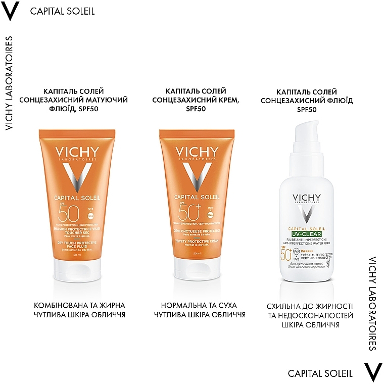 Сонцезахисний крем для обличчя потрійної дії SPF 50 - Vichy Capital Soleil Velvety Cream SPF50 — фото N11