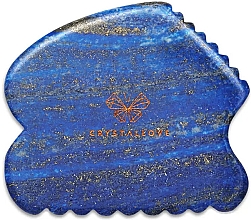 Парфумерія, косметика Масажер гуаша для обличчя з лазуриту, синій - Crystallove Lapis Lazuli Contour Gua Sha