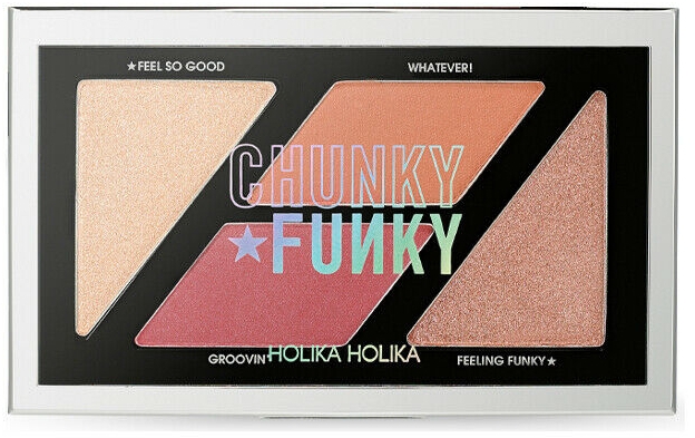 Палетка румян и хайлайтеров для век - Holika Holika Chunky Funky So Funk Multi Blusher Palette — фото N1